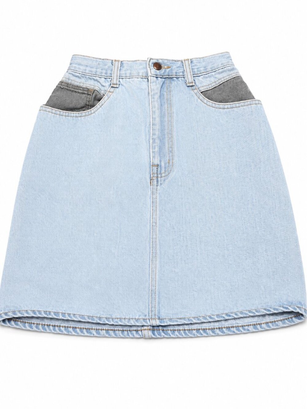 Light Blue Denim Mini Skirt | Middy 1124 British Raj Border Patrol | Size M